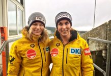Bobpilotin Anna Köhler (links) und Anschieberin Erline Nolte (rechts) nehmen an den Olympischen Winterspielen 2018 in Pyeongchang (Südkorea) teil. Bild: Bobsportverband
