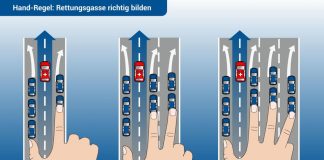 Hand-Regel: Rettungsgasse richtig bilden Bild © hessenschau.de, allianz-autowelt.de